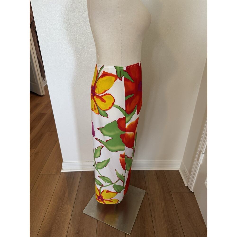 Vintage Patricia Jones Size 8 USA Tropical Wrap Skirt Highrise Colorful 80s 90s - Picture 13 of 16